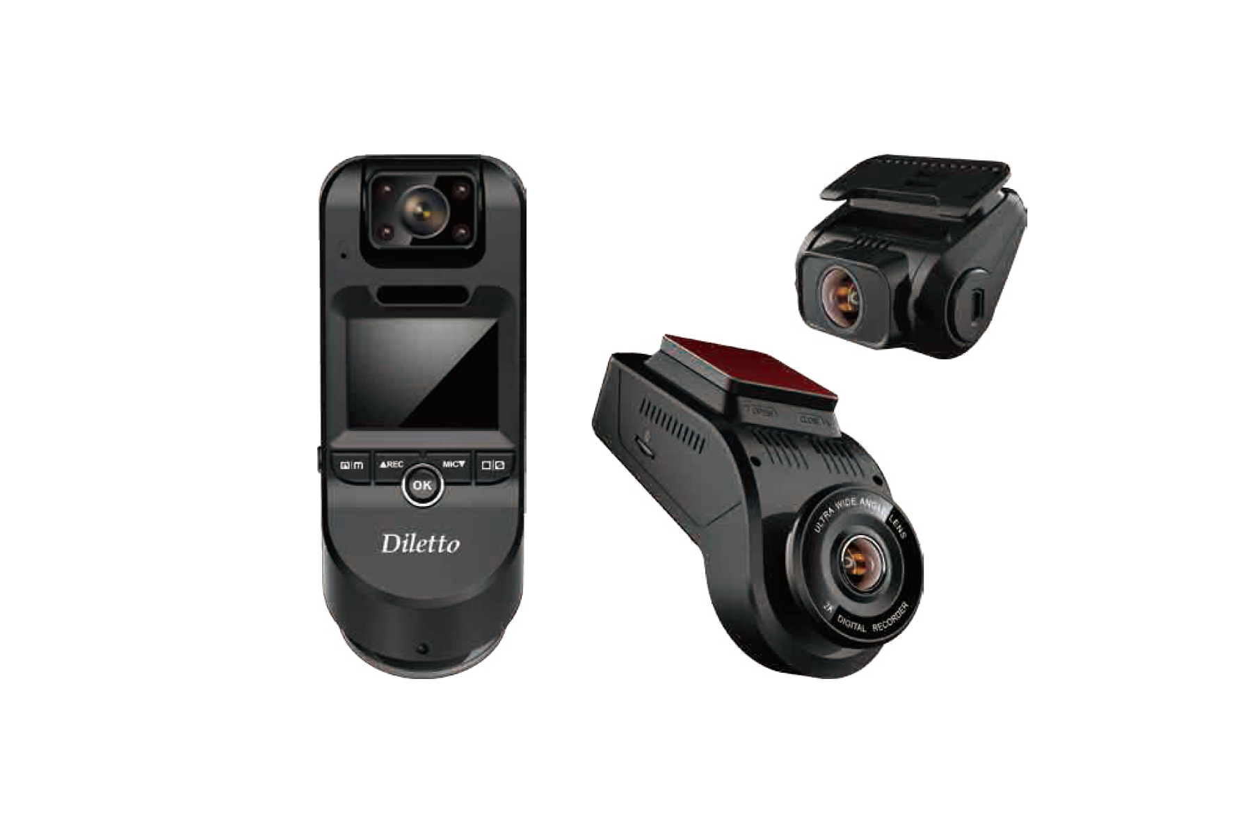 新品未開封 Diletto 3カメラドライブレコーダー DRV-H3C